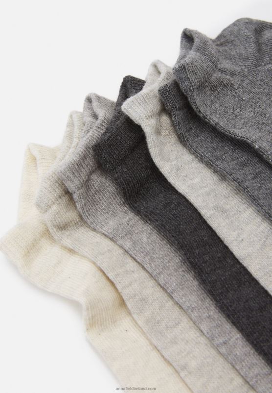 Z62T1131 Women Anna Field 8Pp Sneaker Socks Socks Grey