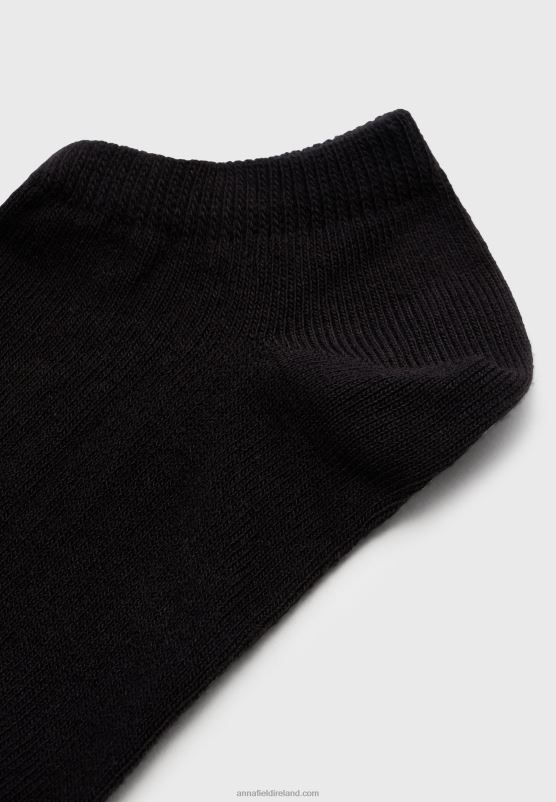 Z62T1132 Women Anna Field 8 Pack Socks Black