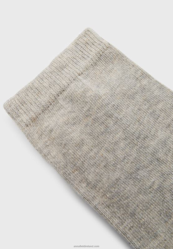 Z62T1141 Women Anna Field 8 Pack Socks Grey