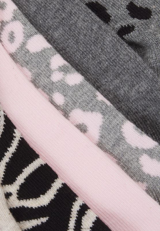 Z62T1152 Women Anna Field 8 Pack Socks Black/Grey