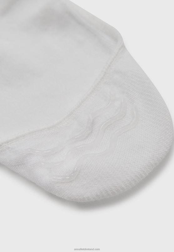 Z62T1155 Women Anna Field 8 Pack Trainer Socks White