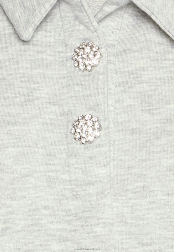 Z62T762 Women Anna Field Sweatshirt Mottled Light Grey