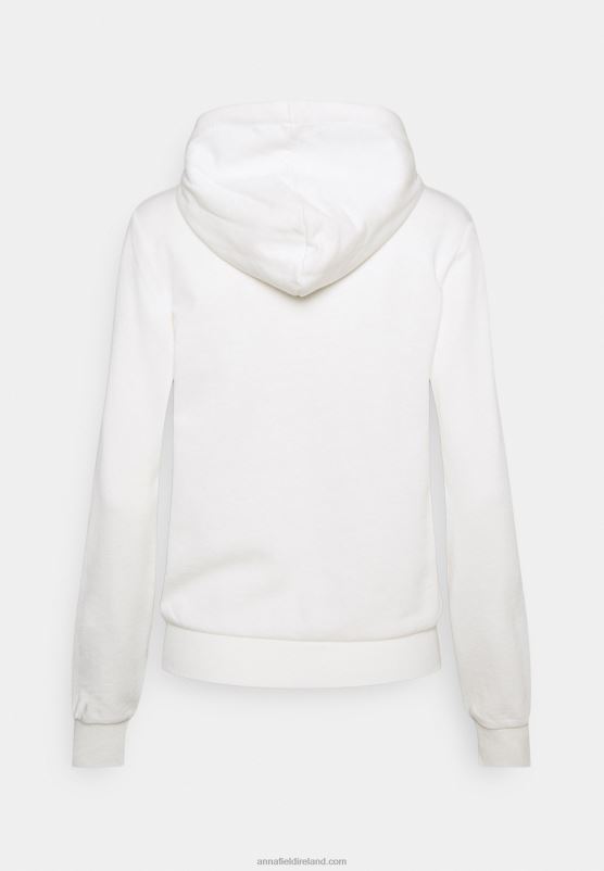 Z62T767 Women Anna Field Zip-Up Sweatshirt Off-White