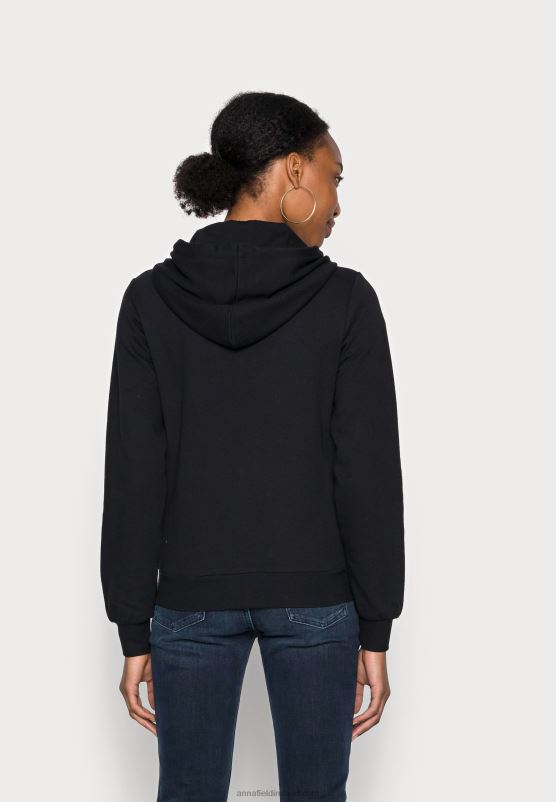 Z62T768 Women Anna Field Zip-Up Sweatshirt Black