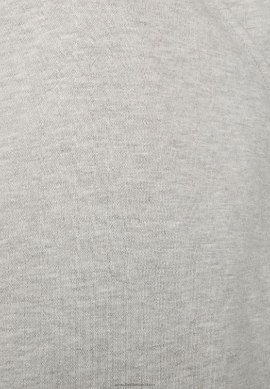 Z62T771 Women Anna Field Zip-Up Sweatshirt Mottled Light Grey