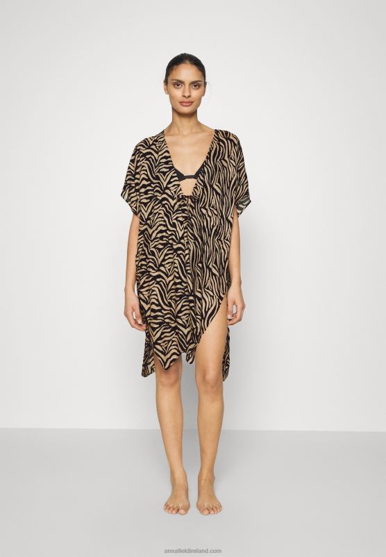 Z62T745 Women Anna Field Beach Accessory Black/Tan