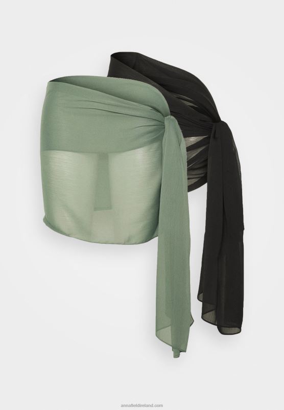 Z62T750 Women Anna Field 2 Pack Beach Accessory Khaki/Black