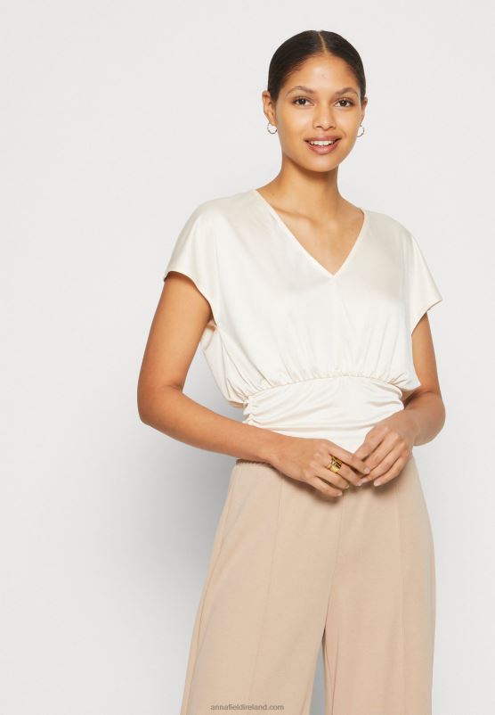 Z62T237 Women Anna Field Print T-Shirt Light Pink