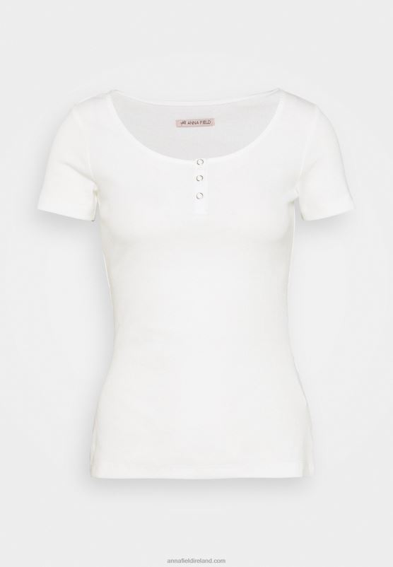 Z62T238 Women Anna Field Basic T-Shirt White