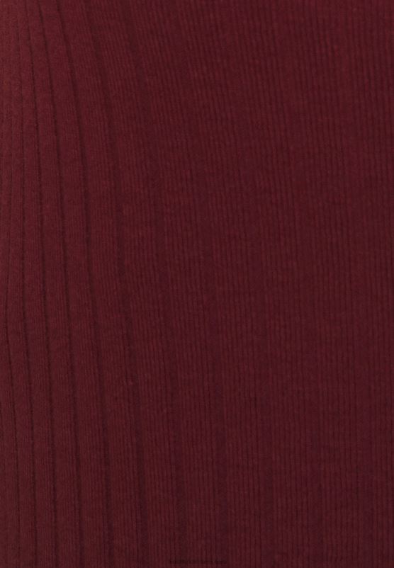 Z62T243 Women Anna Field Print T-Shirt Dark Red