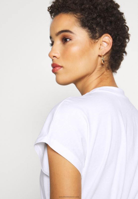 Z62T246 Women Anna Field Basic T-Shirt White