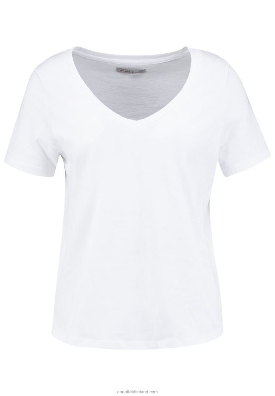 Z62T247 Women Anna Field Basic T-Shirt White