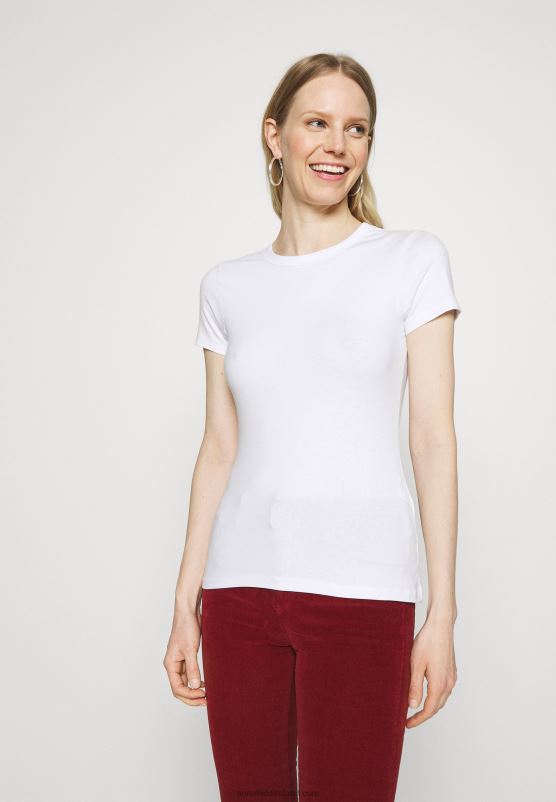 Z62T252 Women Anna Field 2 Pack Basic T-Shirt White
