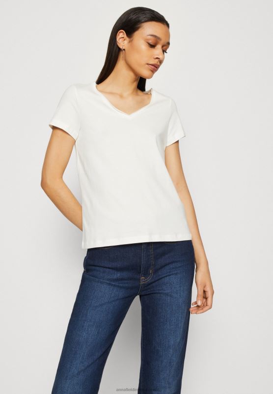 Z62T255 Women Anna Field 3 Pack Basic T-Shirt Dark Yellow/Purple/White