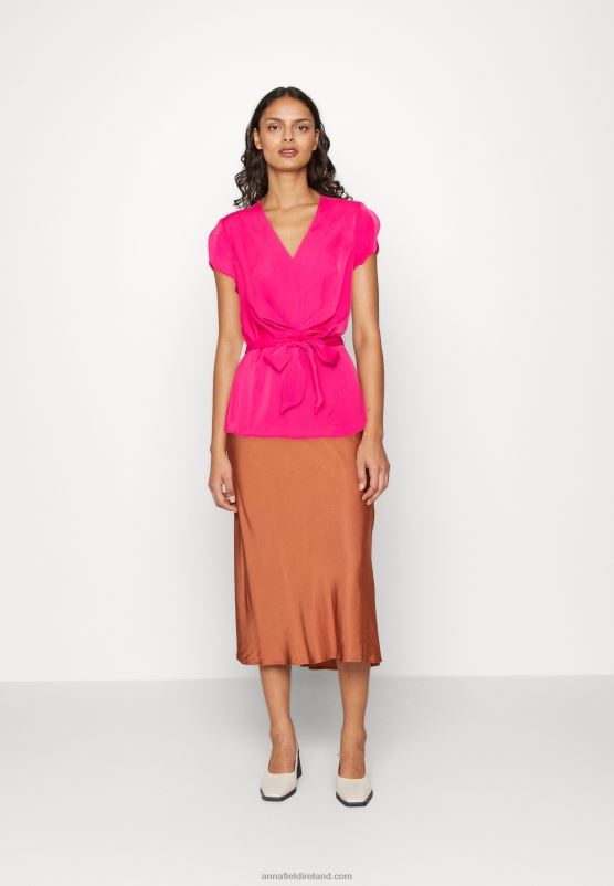 Z62T262 Women Anna Field Print T-Shirt Pink