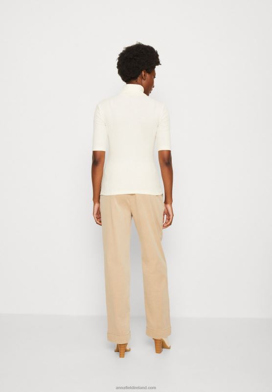 Z62T270 Women Anna Field Print T-Shirt Off-White