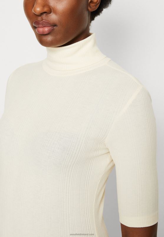 Z62T270 Women Anna Field Print T-Shirt Off-White