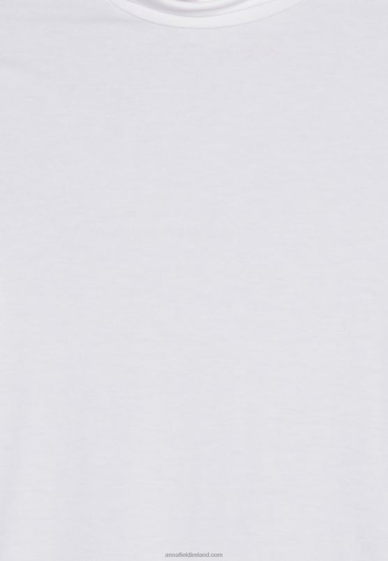 Z62T272 Women Anna Field Print T-Shirt White