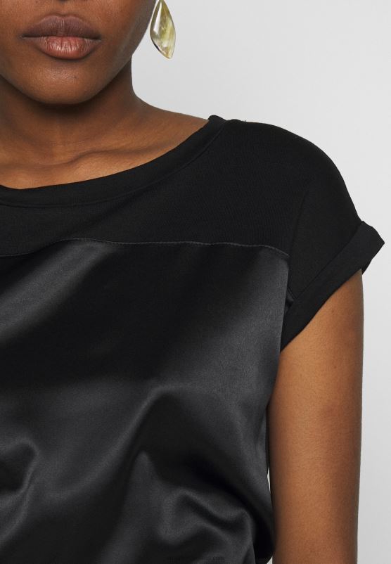 Z62T274 Women Anna Field Print T-Shirt Black