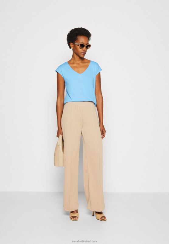 Z62T276 Women Anna Field Basic T-Shirt Blue