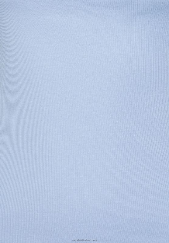 Z62T278 Women Anna Field Print T-Shirt Light Blue