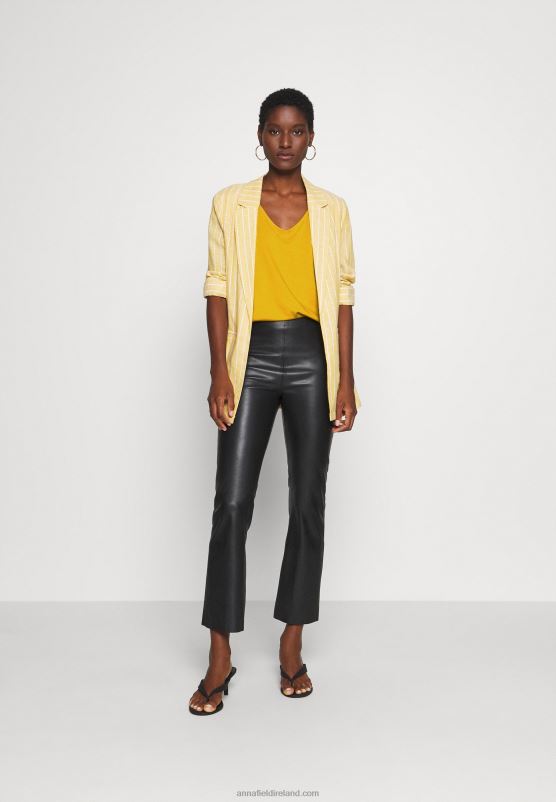 Z62T279 Women Anna Field Basic T-Shirt Golden Yellow