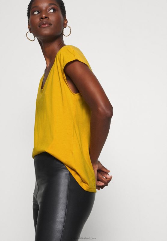 Z62T279 Women Anna Field Basic T-Shirt Golden Yellow