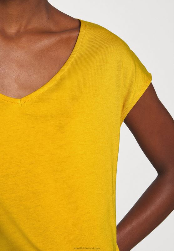 Z62T279 Women Anna Field Basic T-Shirt Golden Yellow