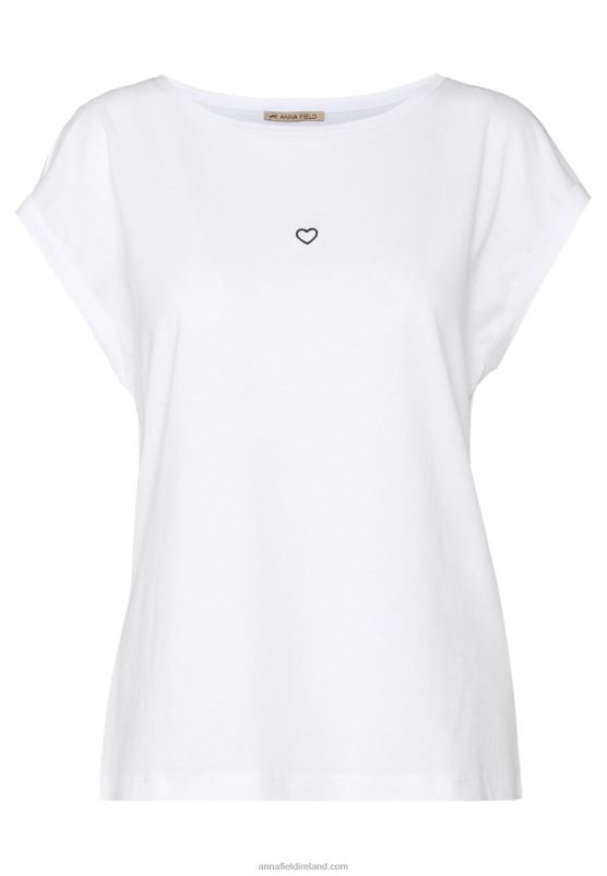 Z62T280 Women Anna Field Basic T-Shirt White