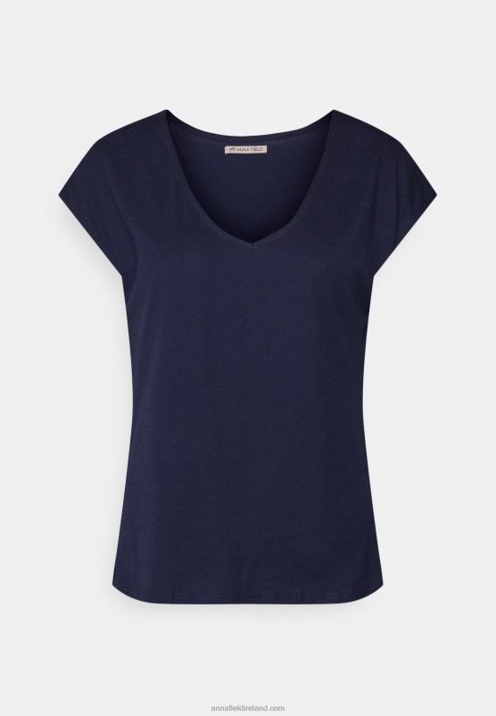 Z62T283 Women Anna Field Basic T-Shirt Dark Blue