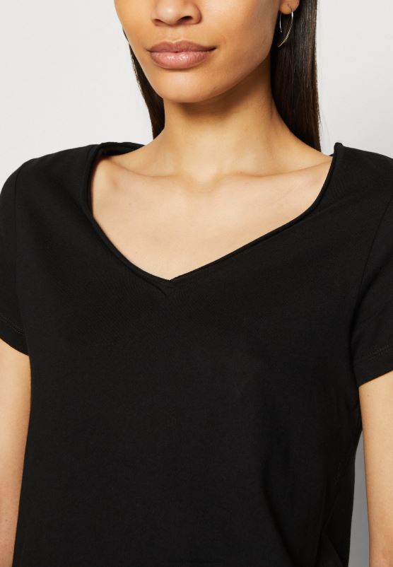 Z62T284 Women Anna Field 3 Pack Basic T-Shirt Black/White/Mottled Light Grey