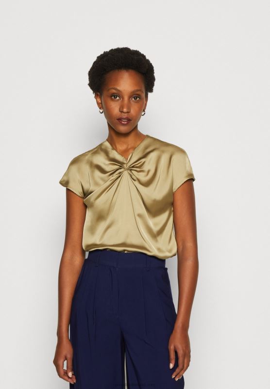 Z62T285 Women Anna Field Print T-Shirt Khaki