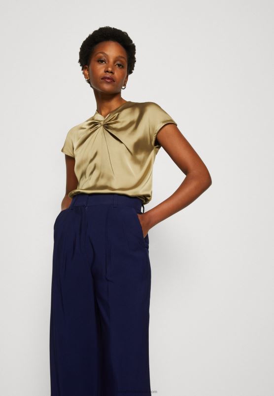 Z62T285 Women Anna Field Print T-Shirt Khaki