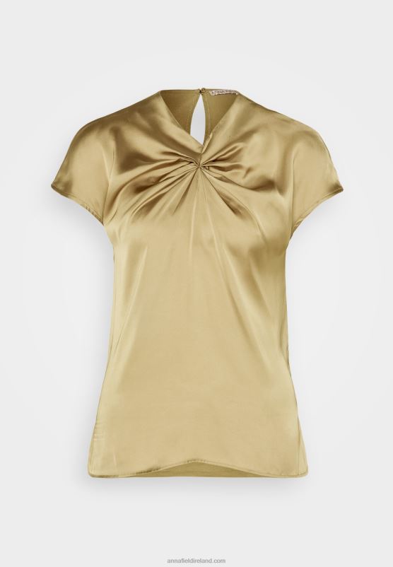 Z62T285 Women Anna Field Print T-Shirt Khaki