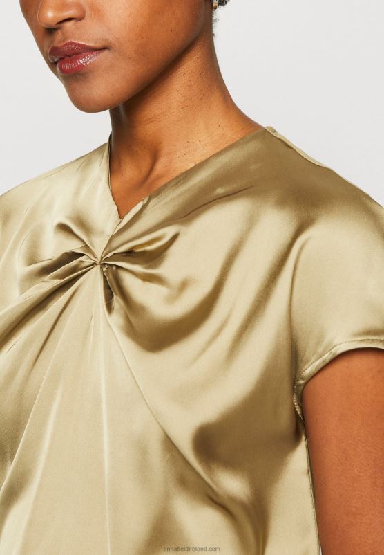 Z62T285 Women Anna Field Print T-Shirt Khaki