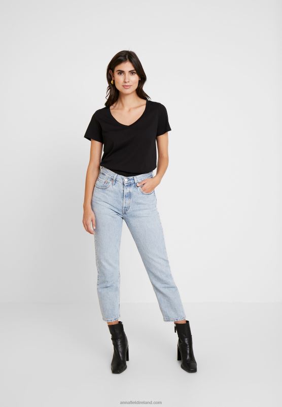 Z62T287 Women Anna Field Basic T-Shirt Black
