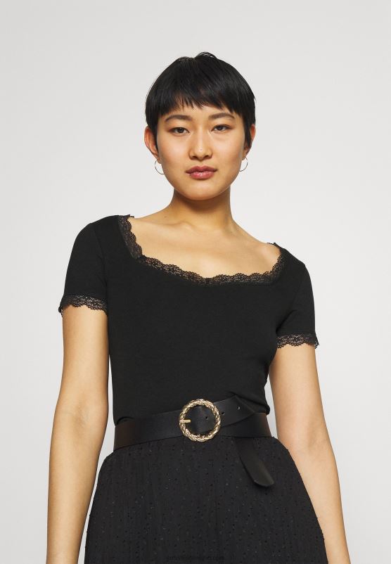 Z62T288 Women Anna Field Basic T-Shirt Black