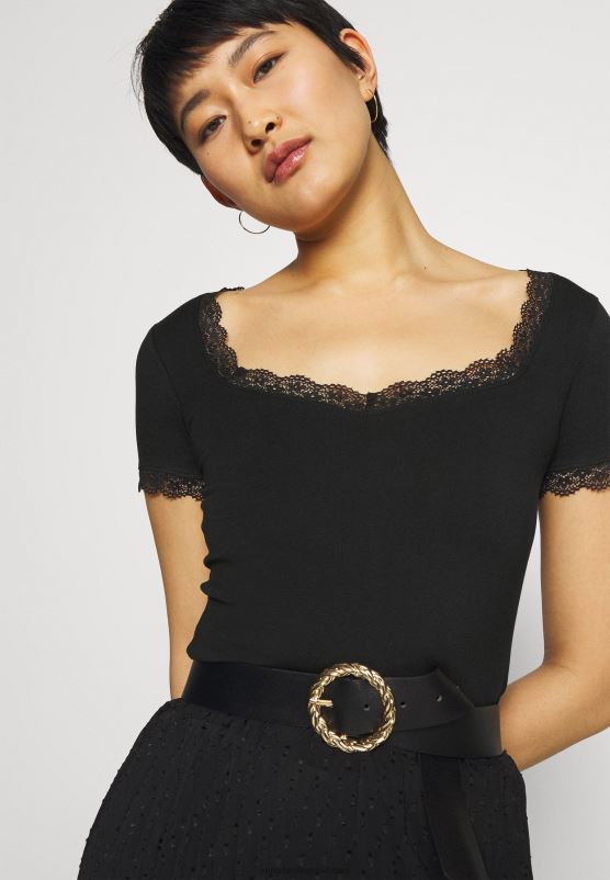 Z62T288 Women Anna Field Basic T-Shirt Black