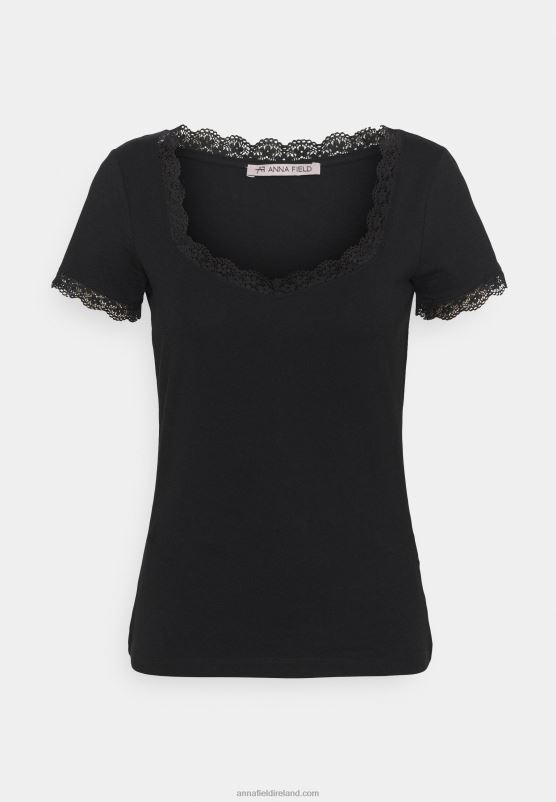 Z62T288 Women Anna Field Basic T-Shirt Black