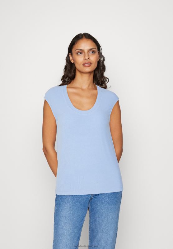 Z62T289 Women Anna Field Basic T-Shirt Blue