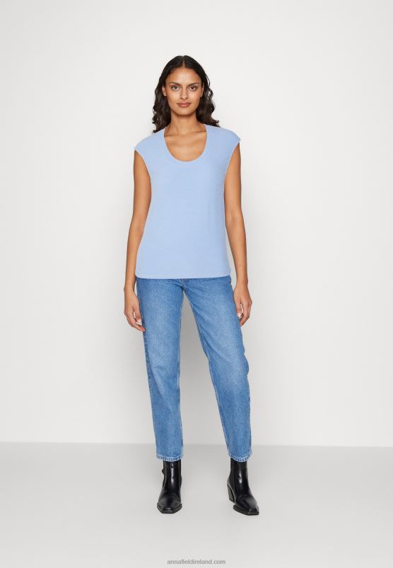 Z62T289 Women Anna Field Basic T-Shirt Blue