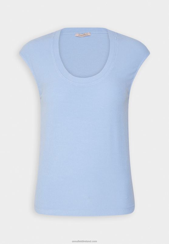 Z62T289 Women Anna Field Basic T-Shirt Blue