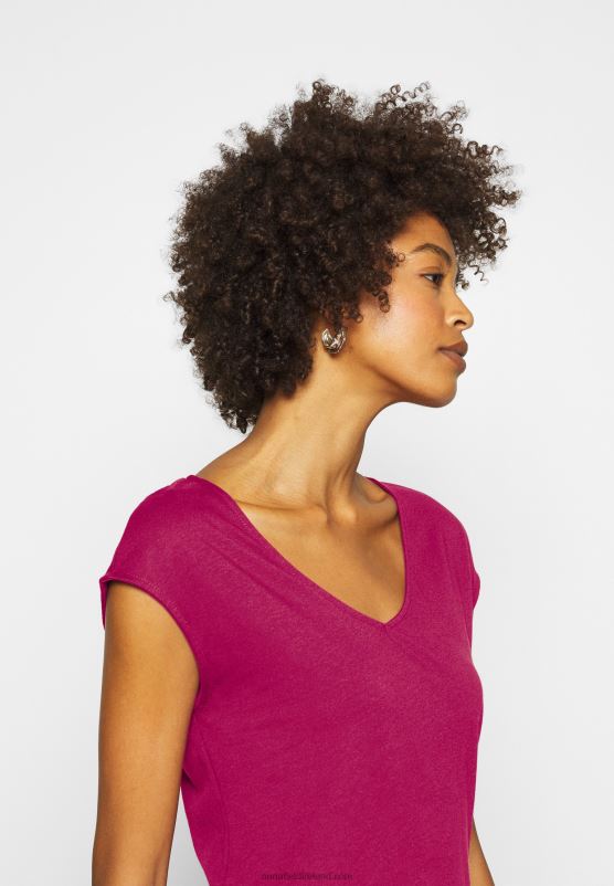 Z62T290 Women Anna Field Basic T-Shirt Berry