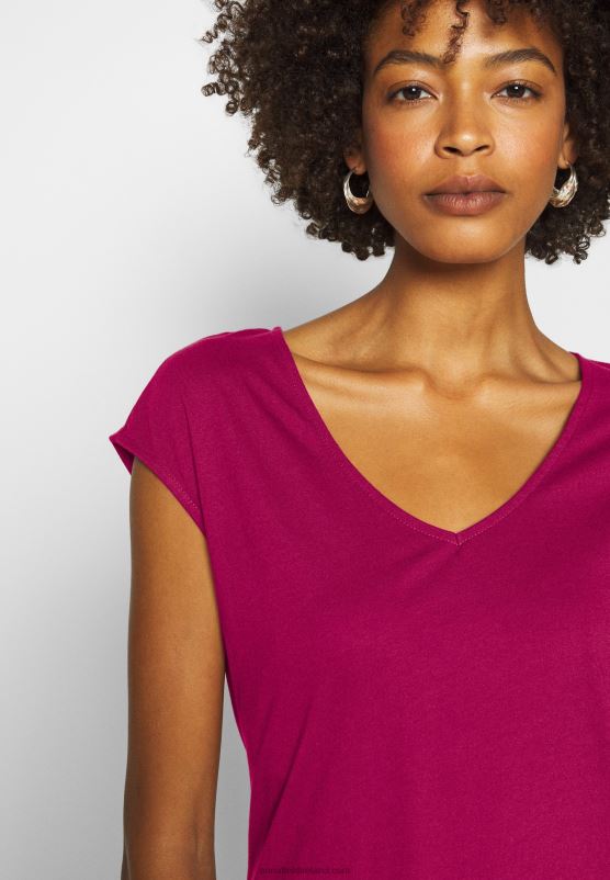 Z62T290 Women Anna Field Basic T-Shirt Berry