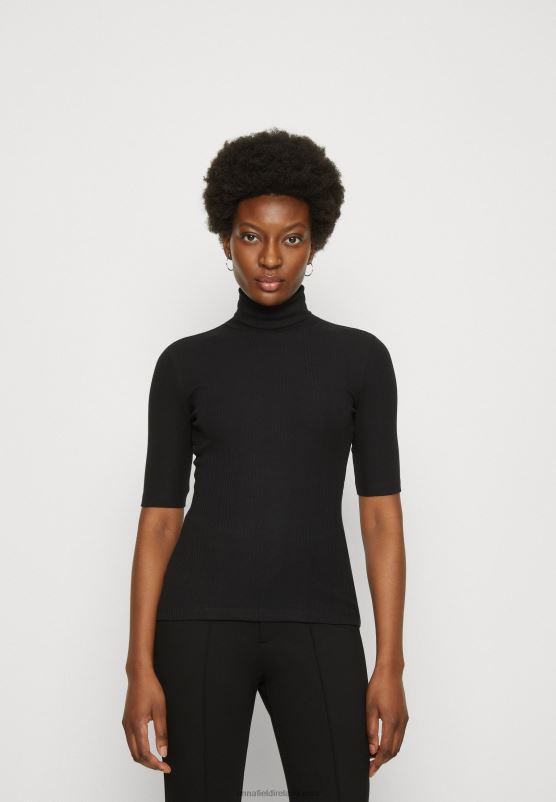 Z62T291 Women Anna Field Print T-Shirt Black