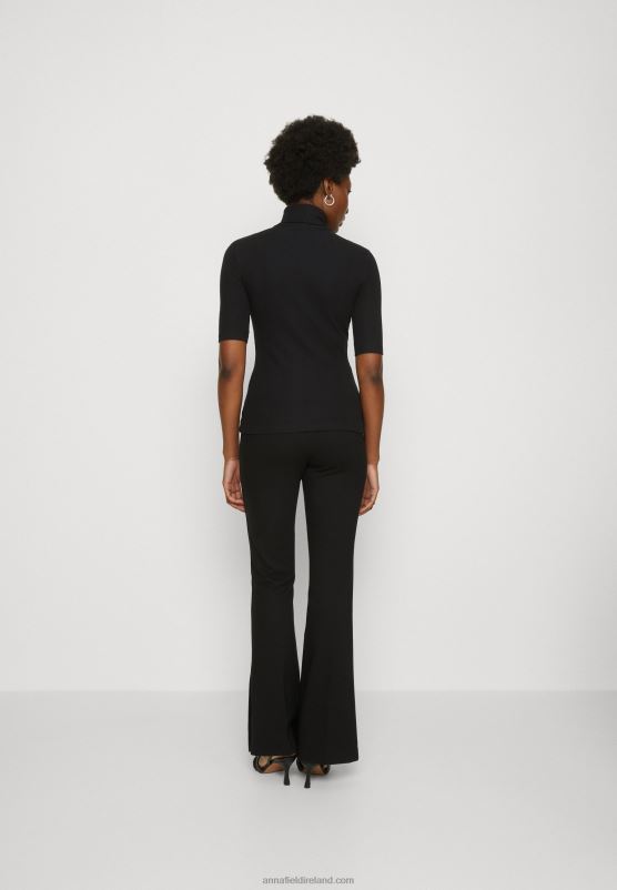 Z62T291 Women Anna Field Print T-Shirt Black