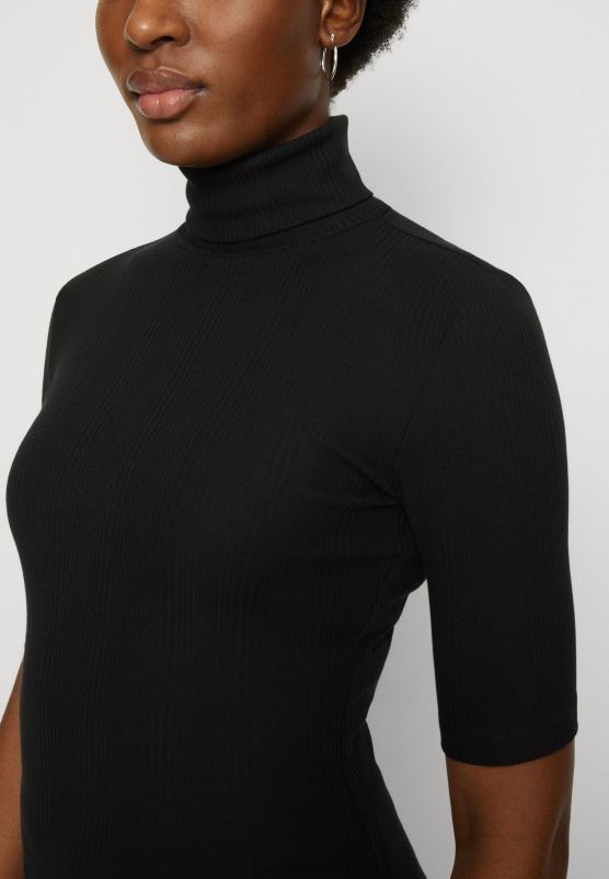 Z62T291 Women Anna Field Print T-Shirt Black