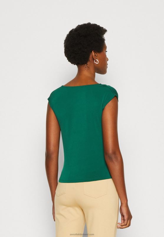 Z62T294 Women Anna Field Print T-Shirt Green