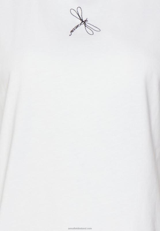 Z62T299 Women Anna Field Print T-Shirt White