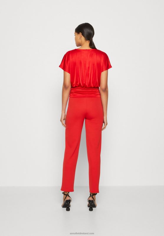 Z62T303 Women Anna Field Print T-Shirt Red